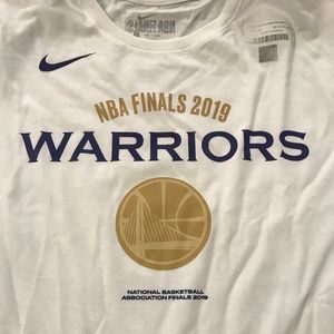 2019 WARRIORS NBA FINALS T SHIRT WHITE BRAND NEW!!